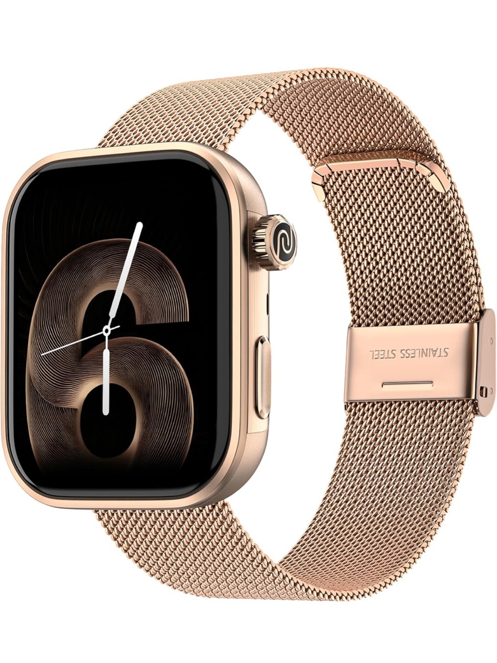 Smartwatch Noise ColorFit Rose Gold Mesh Link Pro 6 Smart Watch AMOLED FC1